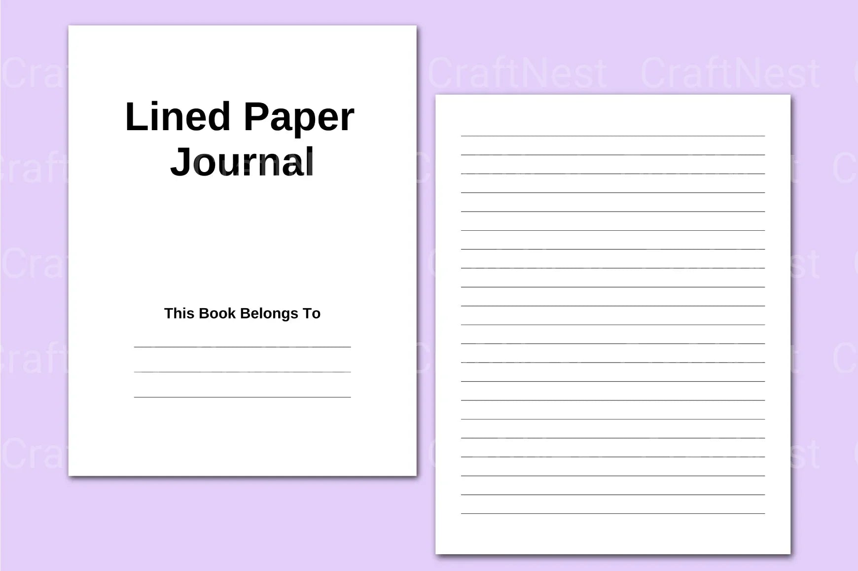 Lined 5x11 Notebook - CraftNest - Digital Crafting and Art