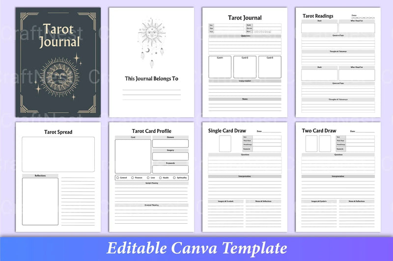 Tarot Canva Template for Creative Designs - CraftNest - Digital Crafting and Art