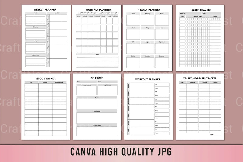 ADHD Planner for Effective Organization - CraftNest - Digital Crafting and Art