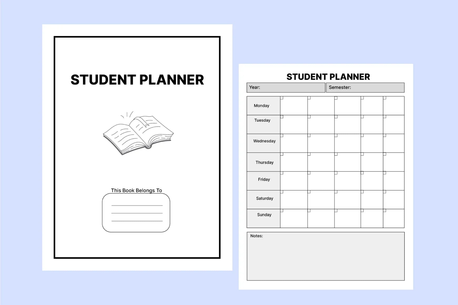 Student Planner  Bundle - CraftNest - Digital Crafting and Art