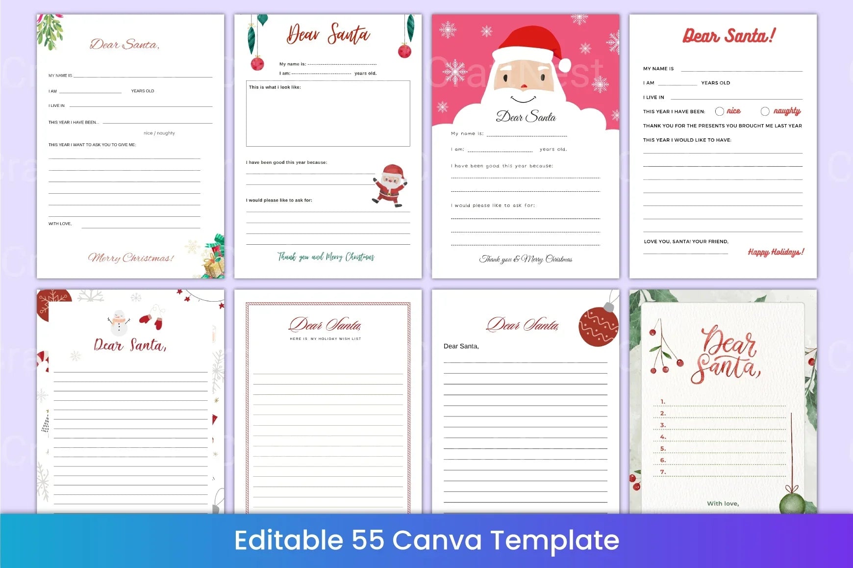 Mega Letter to Santa Template - CraftNest - Digital Crafting and Art