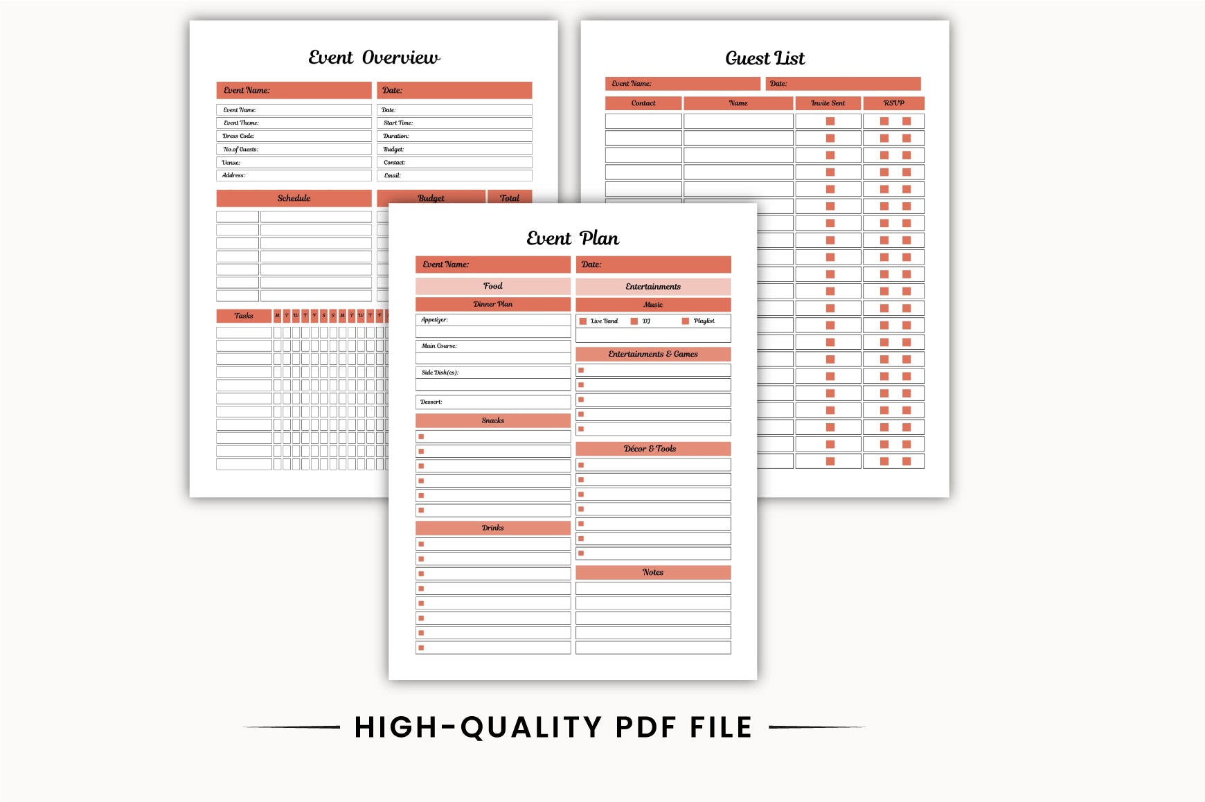 Event Party Planning Planner