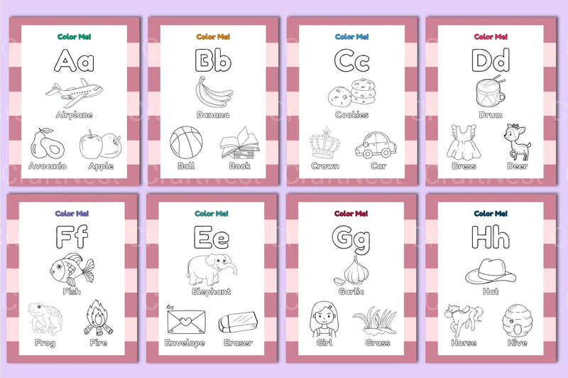 My ABC Coloring Booklet - CraftNest - Digital Crafting and Art
