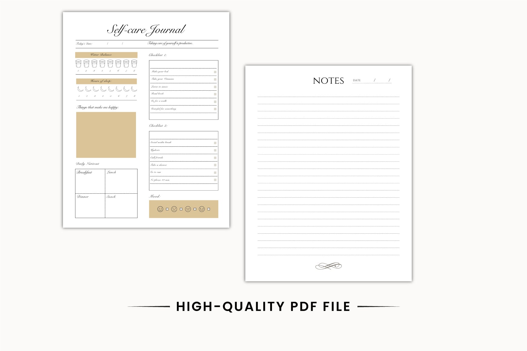 Daily Self Care Journal: 13-Day Guide