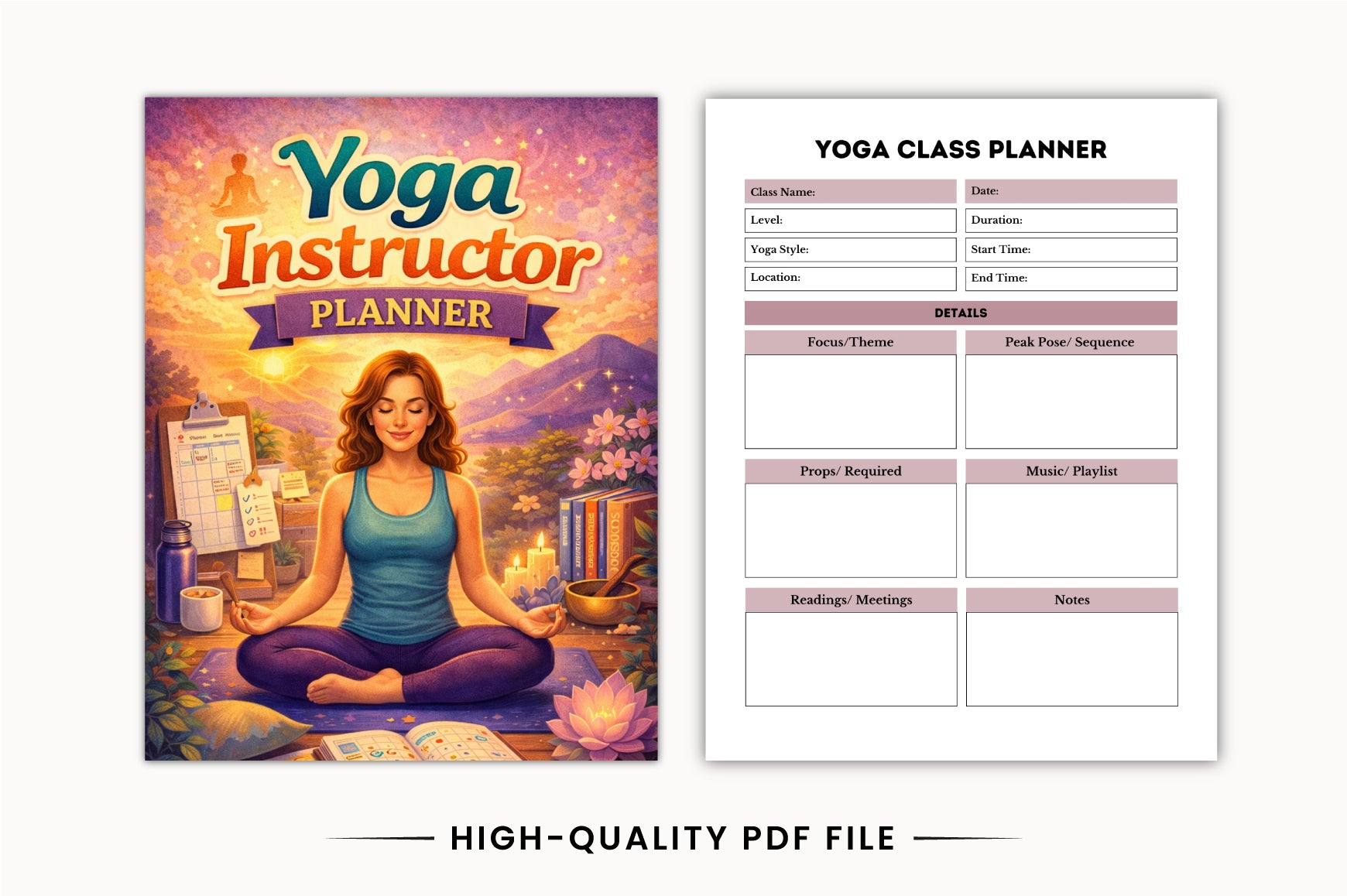 Yoga Instructor Planner