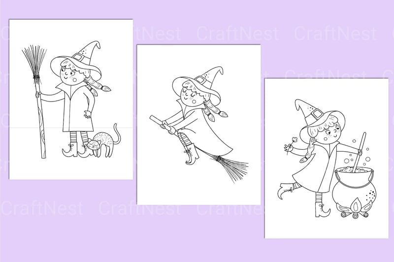Cute Halloween Coloring Pages - CraftNest - Digital Crafting and Art