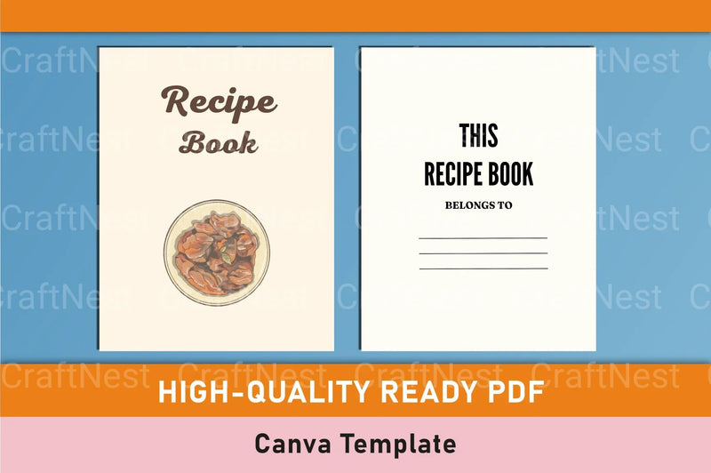Recipe Book Design Template on Canva - CraftNest - Digital Crafting and Art