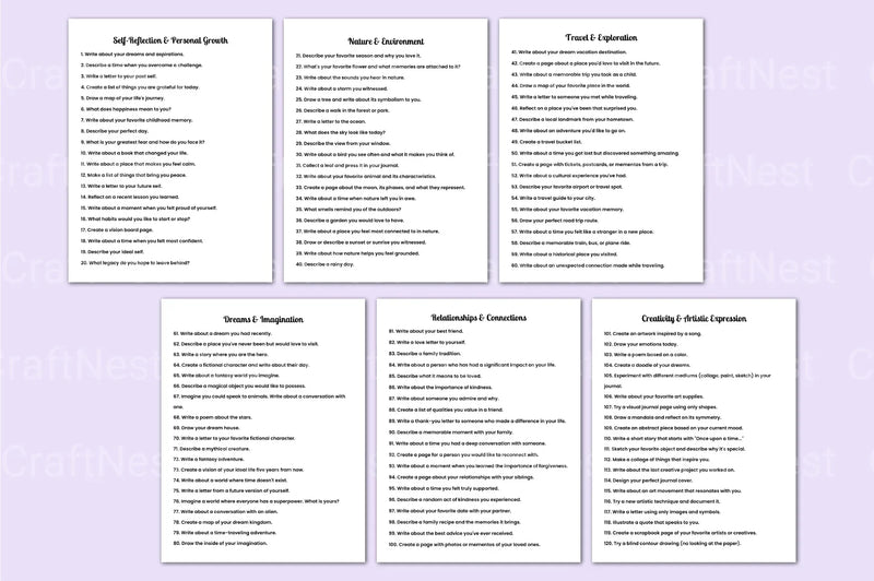 300 Creative Prompts for Inspiration - CraftNest - Digital Crafting and Art