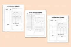 Study Session Planner for Effective Time Management - CraftNest - Digital Crafting and Art