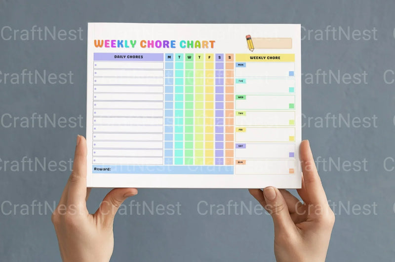 Weekly Chore Chart for Kids - CraftNest - Digital Crafting and Art