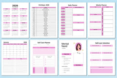 Self-Care Wellness Planner for Personal Growth - CraftNest - Digital Crafting and Art