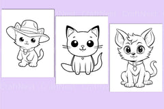 Cat Coloring Page - CraftNest - Digital Crafting and Art