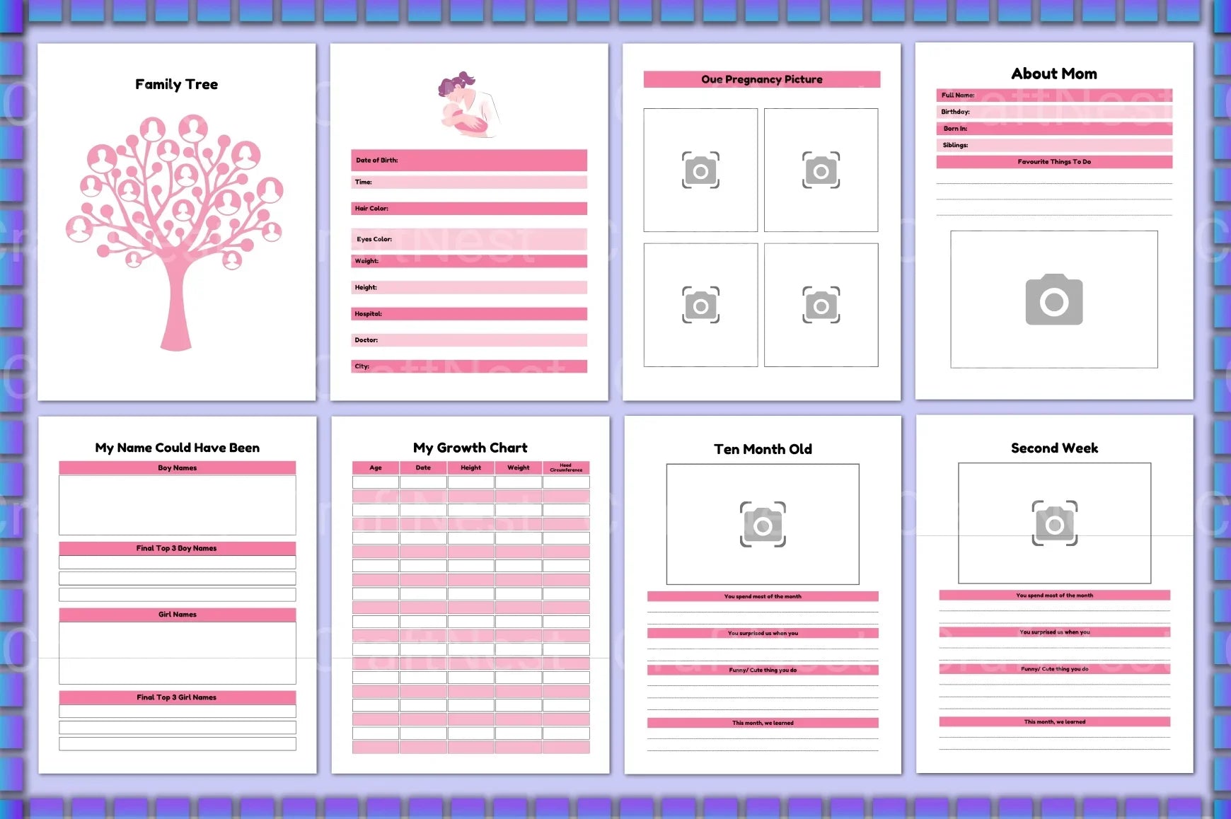 Baby Memory Book: Cherish Every Milestone - CraftNest - Digital Crafting and Art