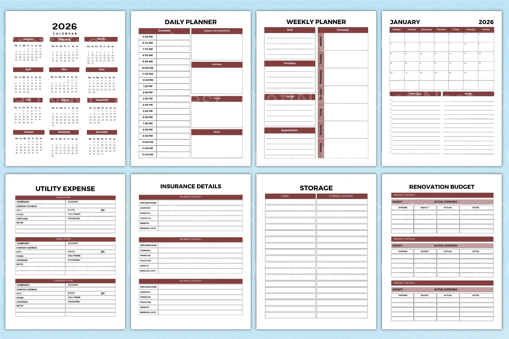 Home Maintenance Planner Guide - CraftNest - Digital Crafting and Art