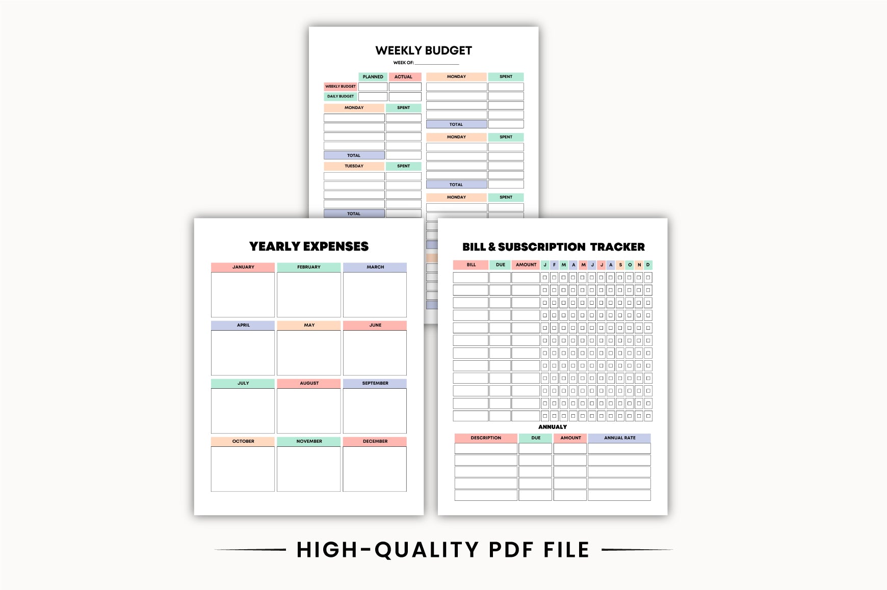 Rainbow Money Planner
