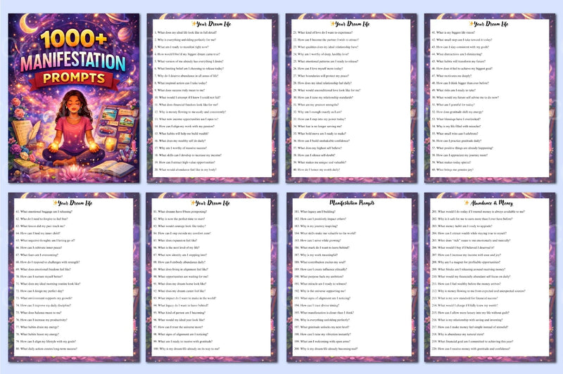 Manifestation Prompts Guide - CraftNest - Digital Crafting and Art