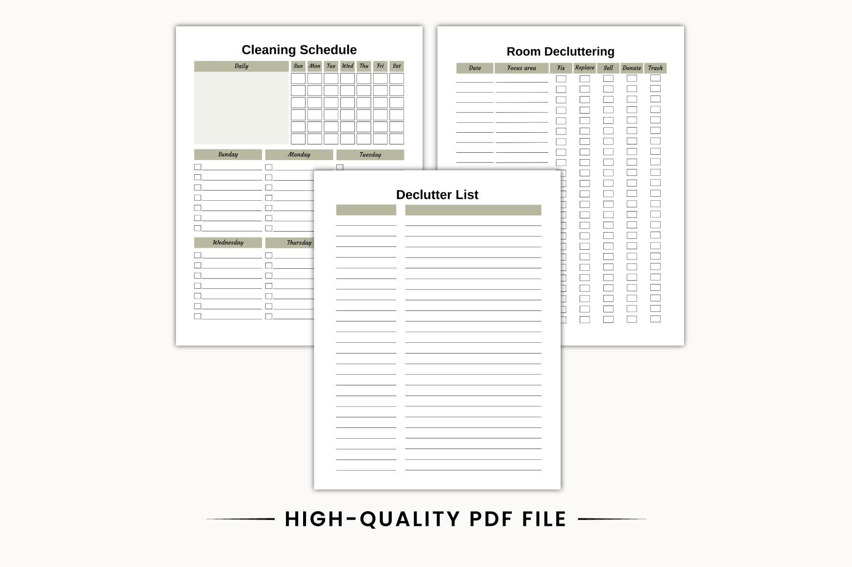 ADHD Cleaning & Declutter Planner