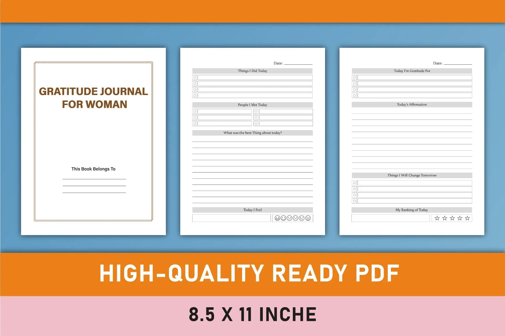 Gratitude for Women Planner - CraftNest - Digital Crafting and Art