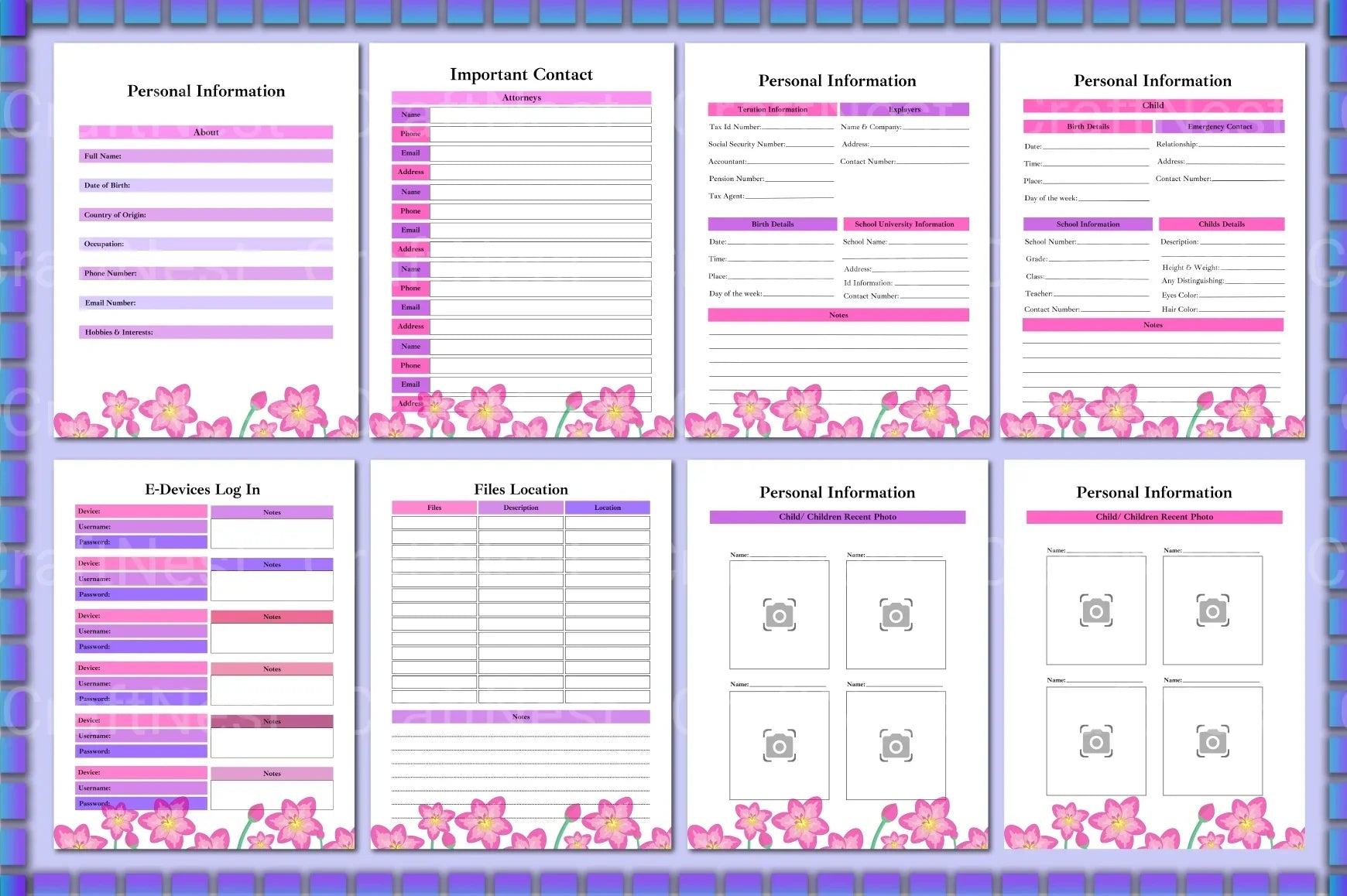 End of Life Planner Template - Canva - CraftNest - Digital Crafting and Art