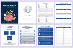 Mental Health Planner for Wellness and Self-Care - CraftNest - Digital Crafting and Art