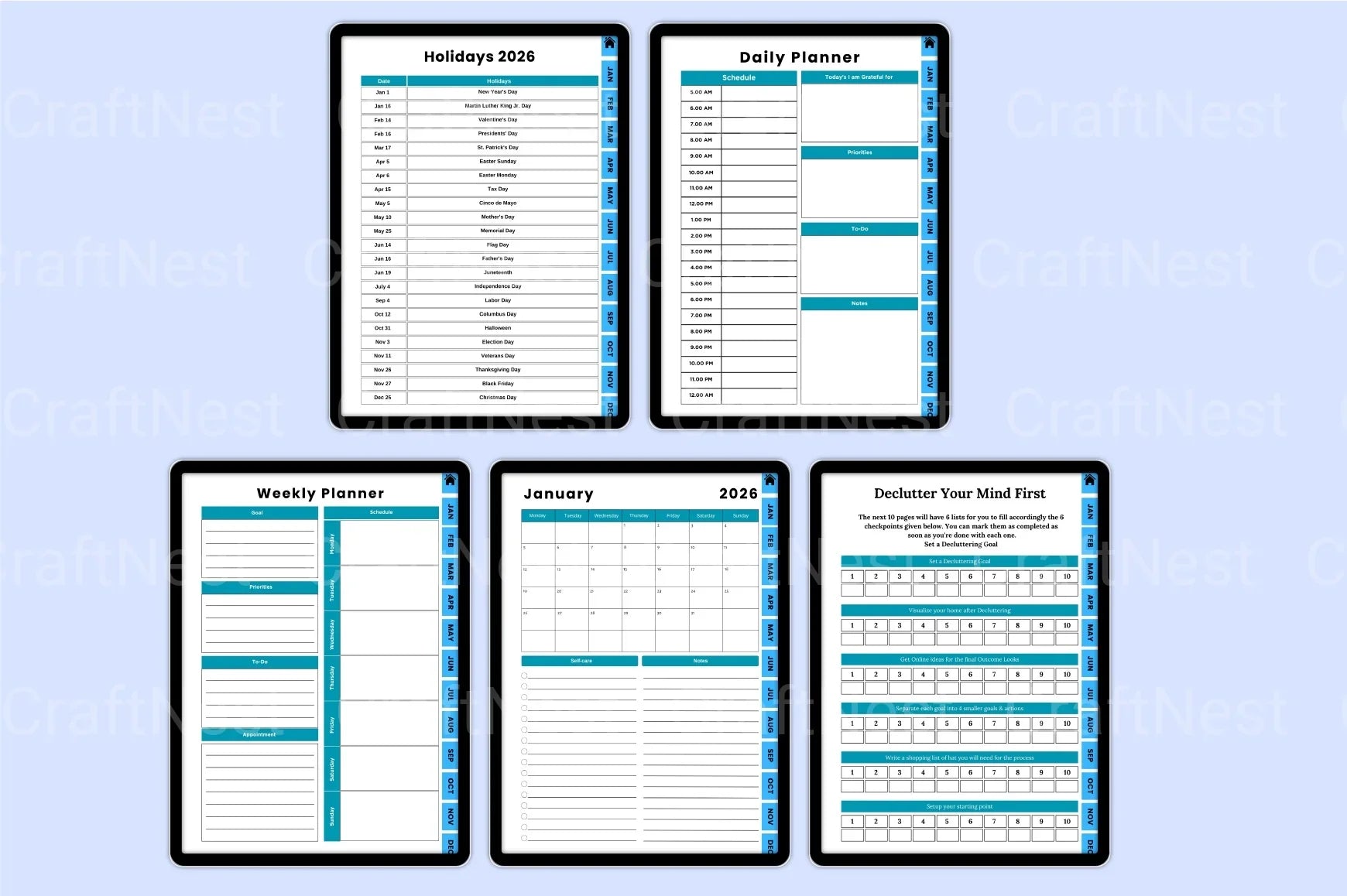 Decluttering Planner & Organizer - CraftNest - Digital Crafting and Art
