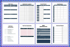 Mental Health Planner for Well-being and Organization - CraftNest - Digital Crafting and Art