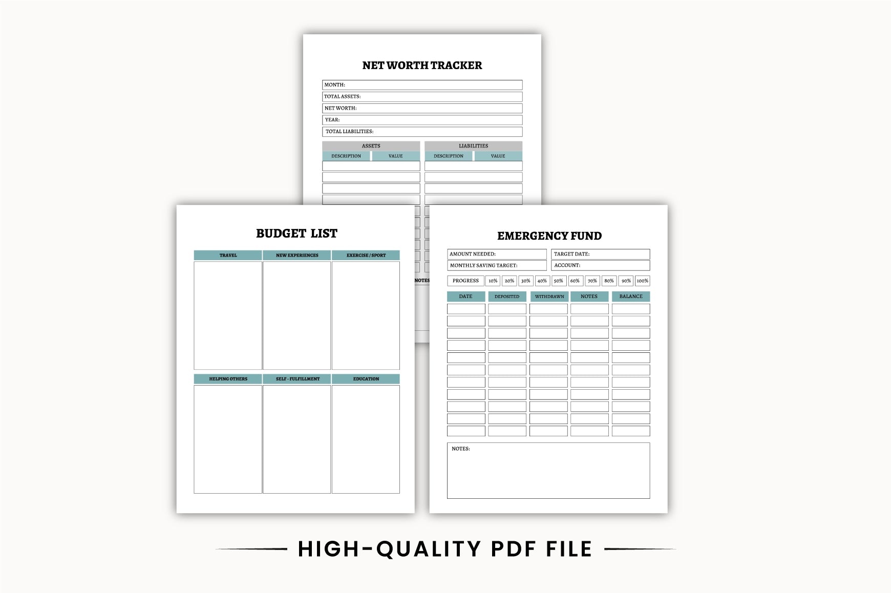Financial Mindset Planner for Success