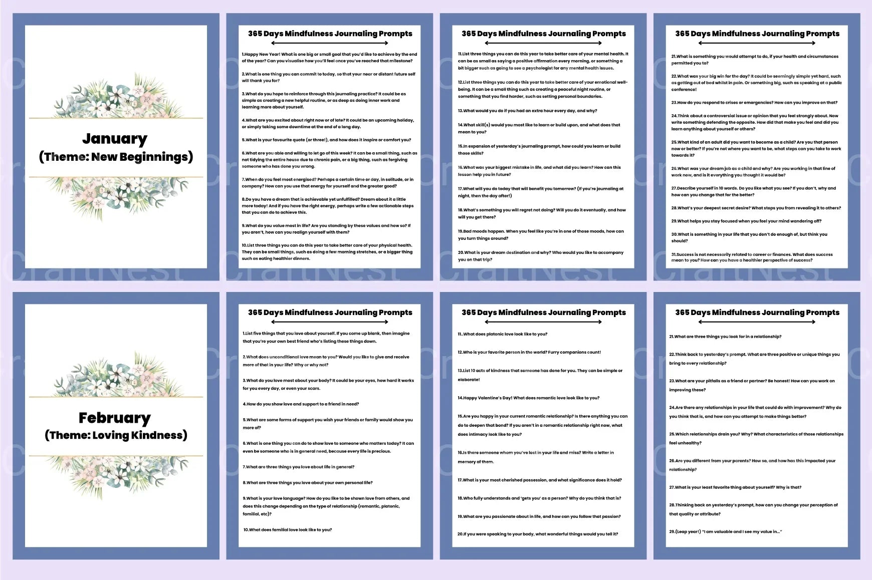 Mindfulness Journaling Prompts for Daily Reflection - CraftNest - Digital Crafting and Art