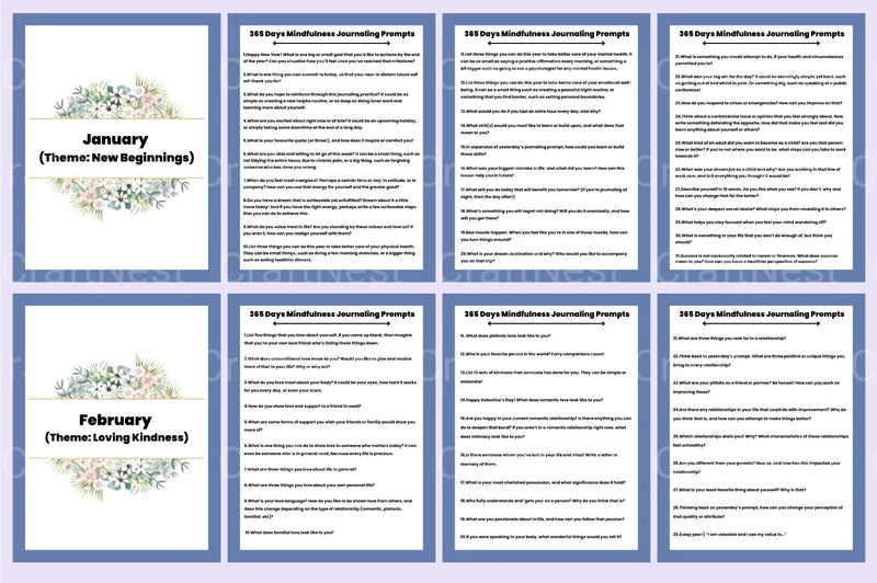 Mindfulness Journaling Prompts for Daily Reflection - CraftNest - Digital Crafting and Art