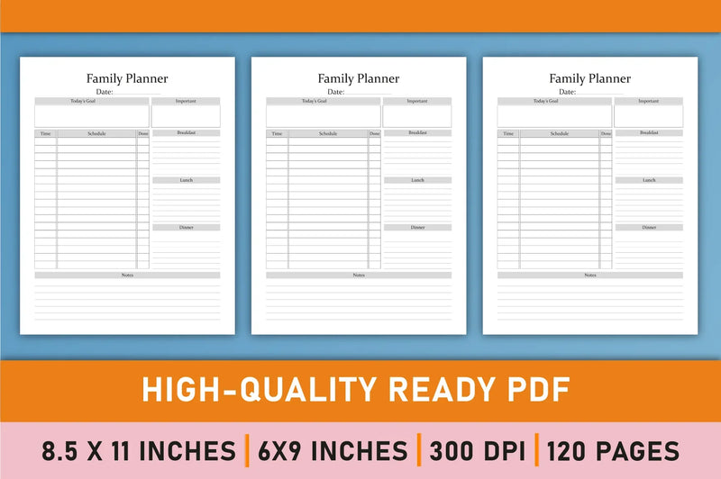 Family Planner - CraftNest - Digital Crafting and Art