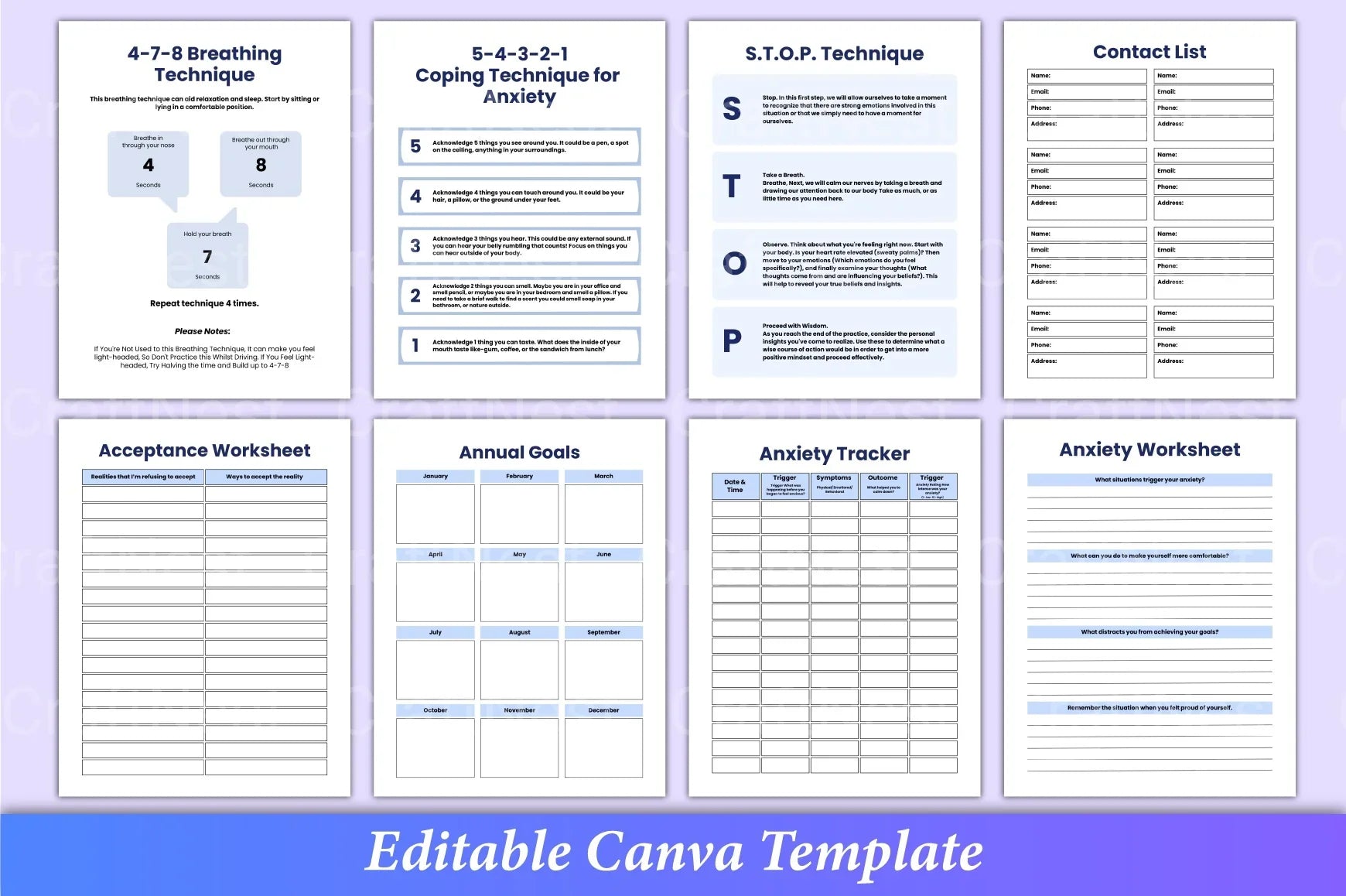 Mental Health Worksheets for Wellbeing - CraftNest - Digital Crafting and Art