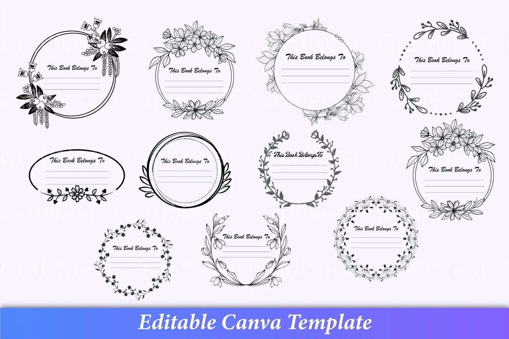 Personalized Book Ownership Label - CraftNest - Digital Crafting and Art