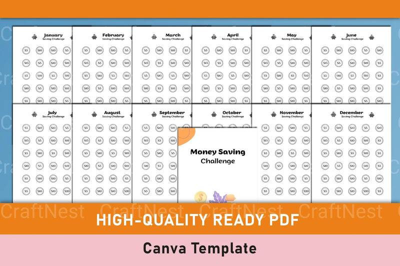 Money Saving Challenge Guide - CraftNest - Digital Crafting and Art