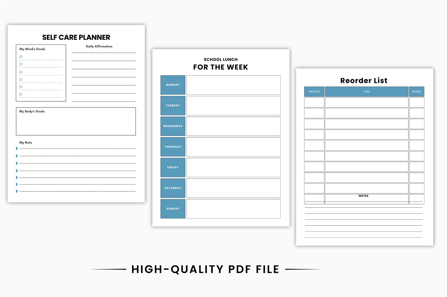 Adult ADHD Focus Planner
