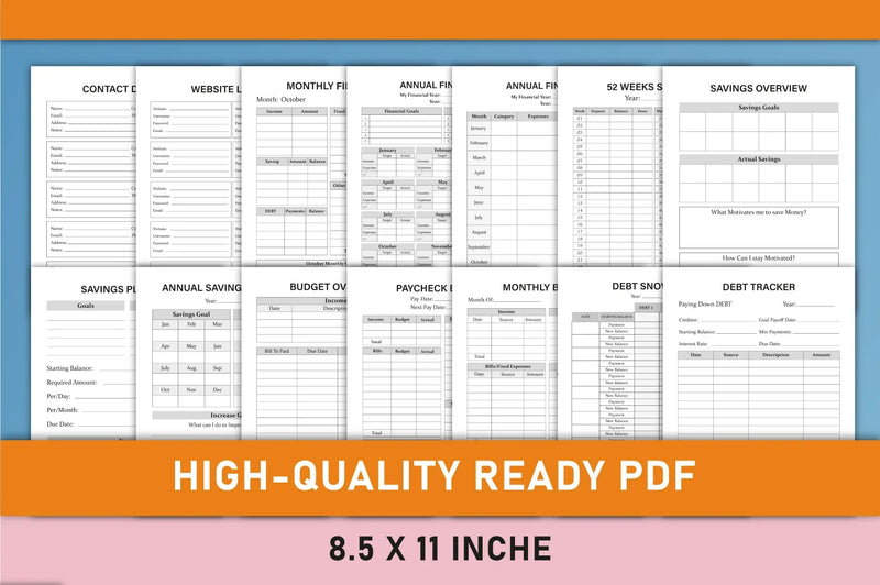 Finance Planner from 100 Planner - CraftNest - Digital Crafting and Art