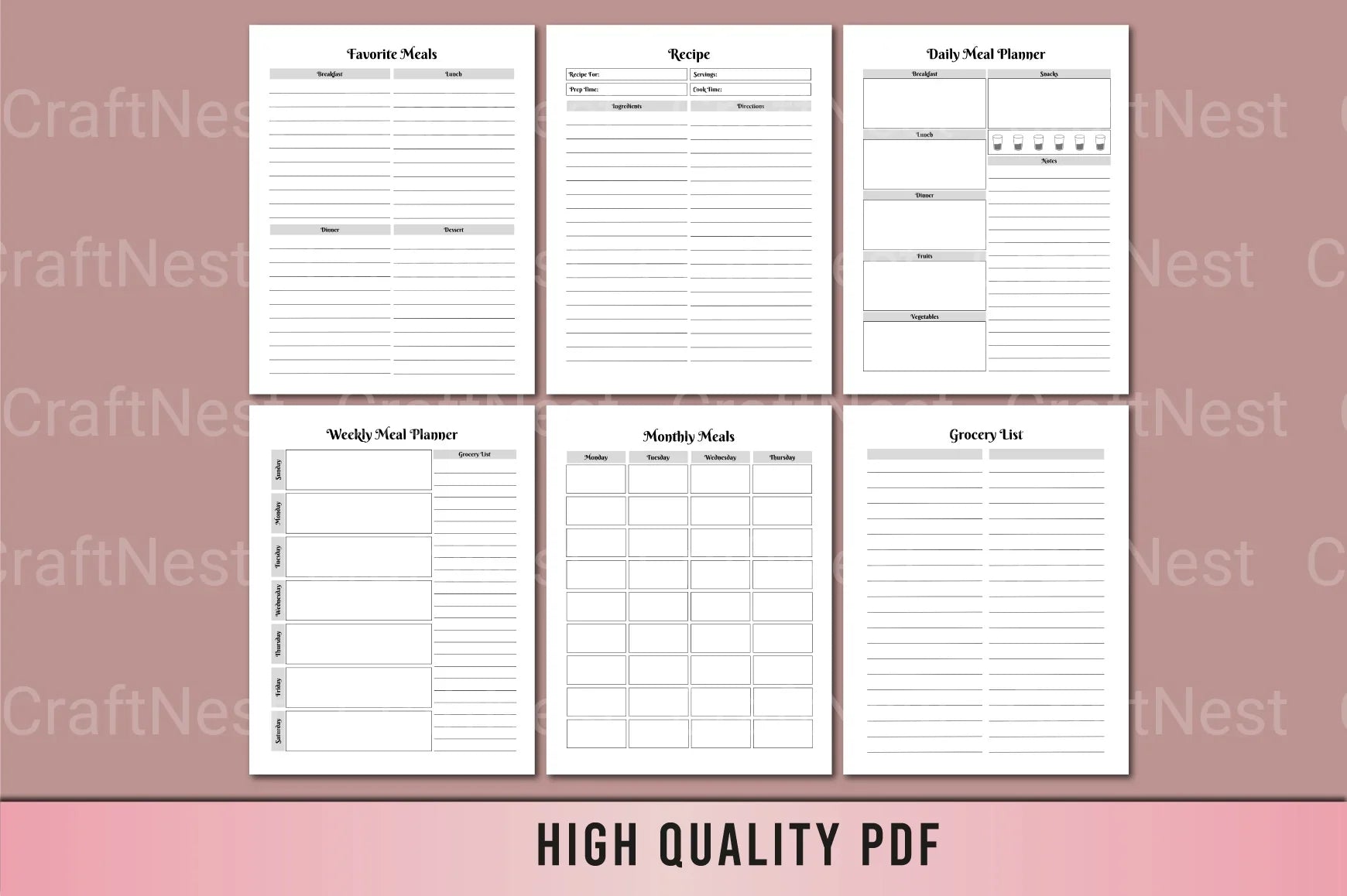 Ultimate Meal Planner Guide - CraftNest - Digital Crafting and Art