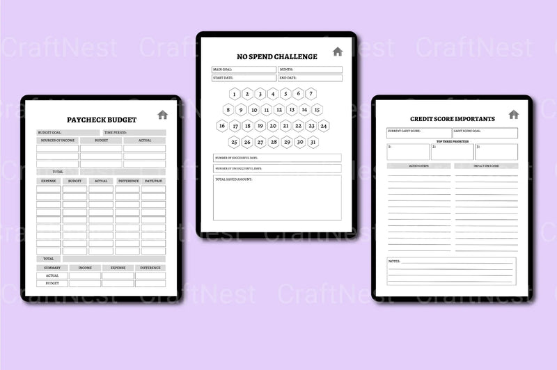 Budget Planner Template - CraftNest - Digital Crafting and Art