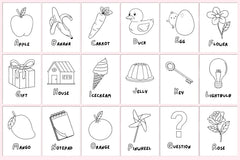 Alphabet Coloring Book for Kids - CraftNest - Digital Crafting and Art