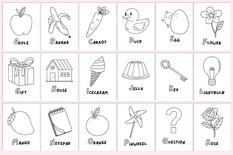 Alphabet Coloring Book for Kids - CraftNest - Digital Crafting and Art