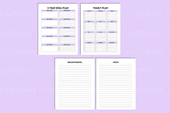 Yearly Goal Planner - CraftNest - Digital Crafting and Art
