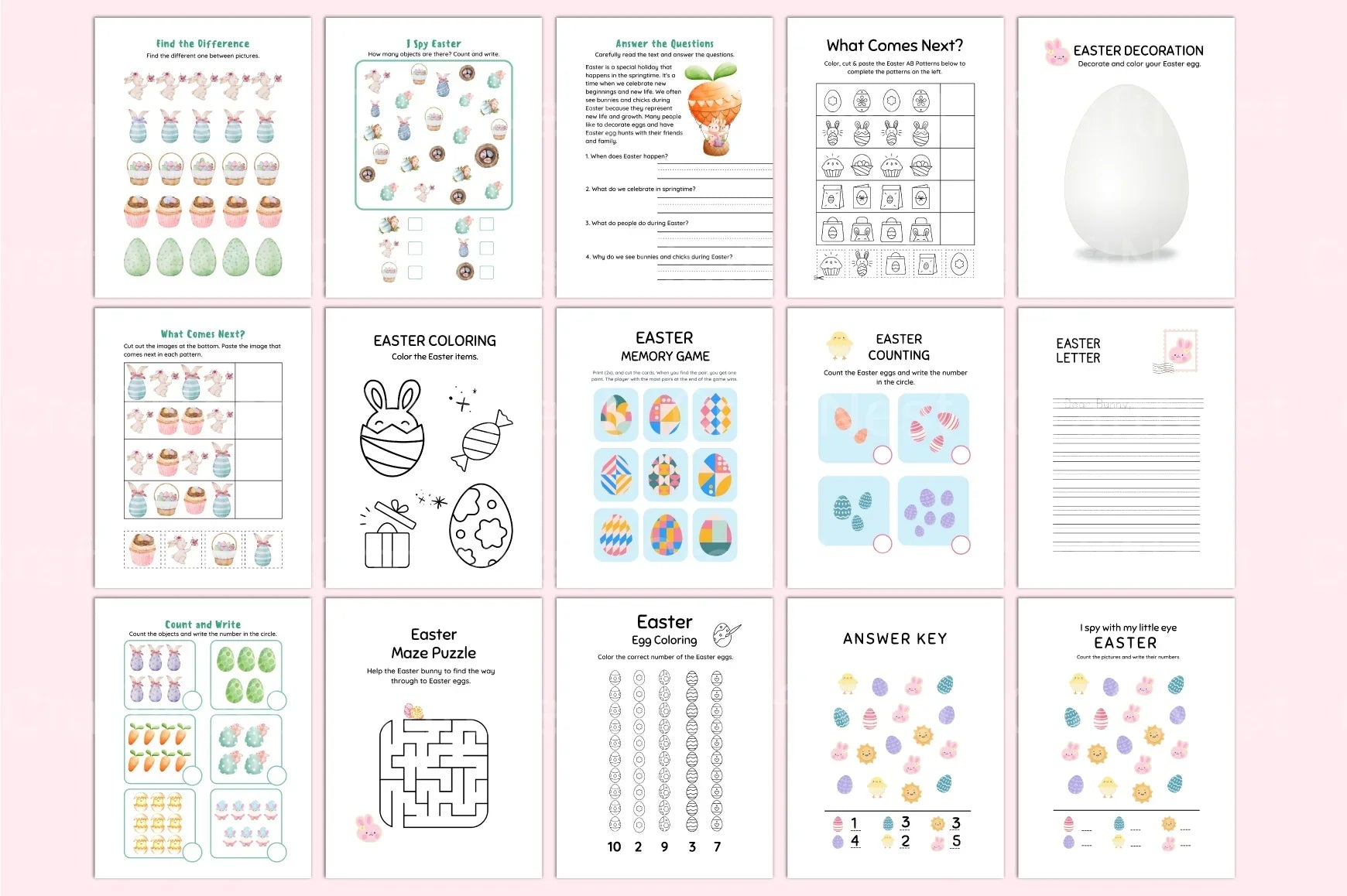 Easter Activity Book for Kids - CraftNest - Digital Crafting and Art