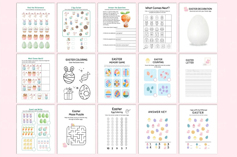 Easter Activity Book for Kids - CraftNest - Digital Crafting and Art