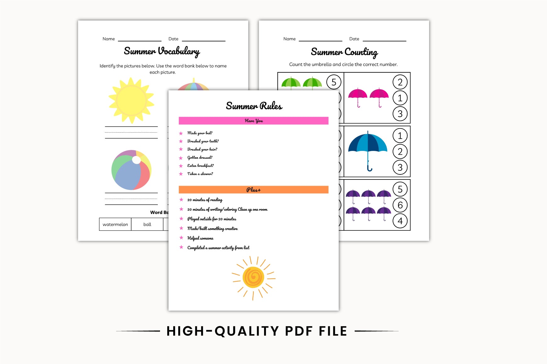 Kids Summer Activity Planner