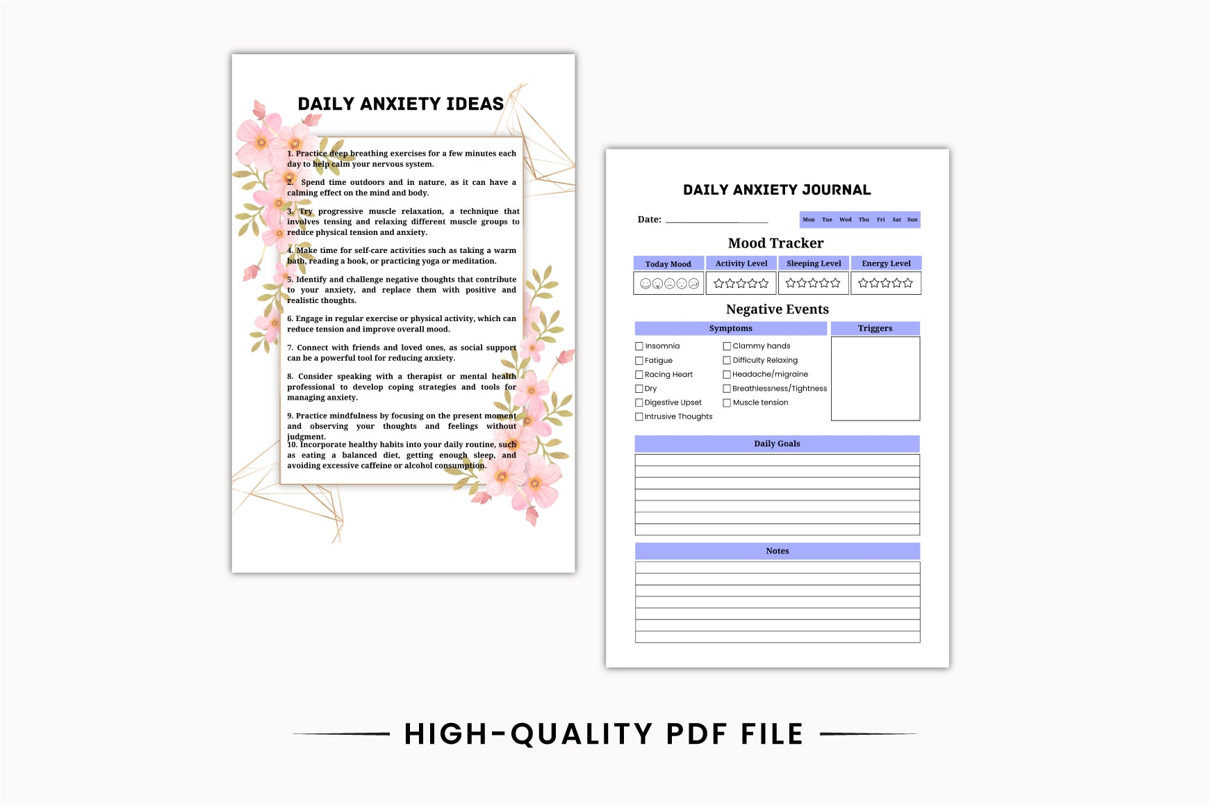 Daily Anxiety Reflection Journal