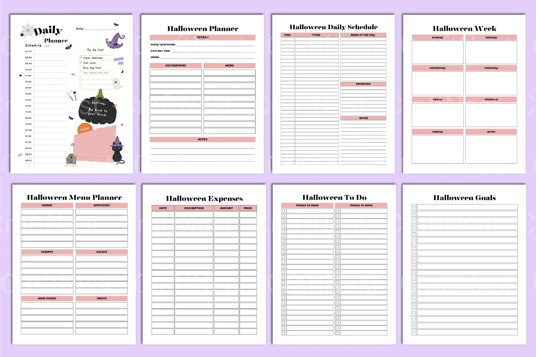 Halloween Planner Guide - CraftNest - Digital Crafting and Art