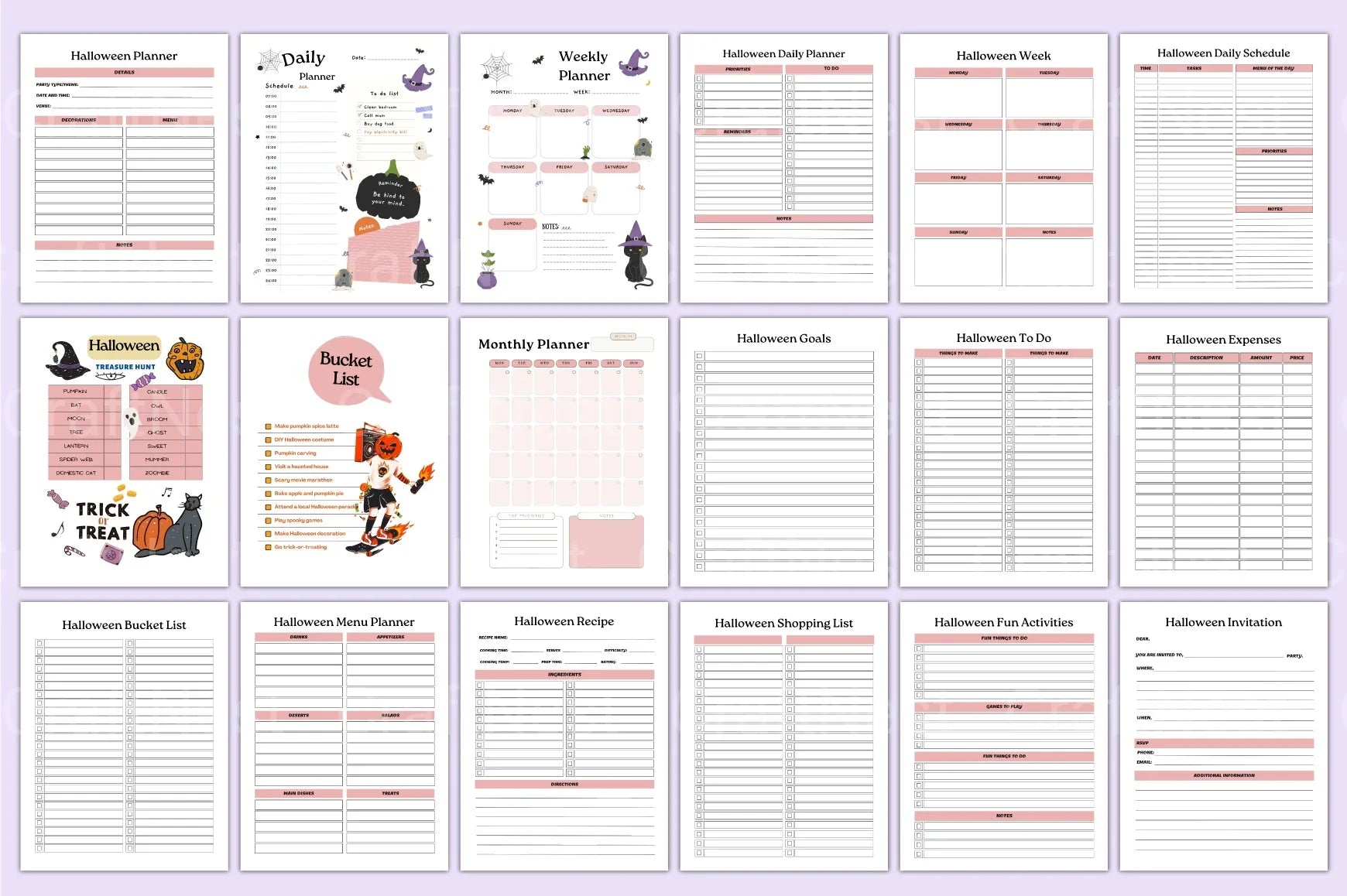 Halloween Planner Canva Template - CraftNest - Digital Crafting and Art