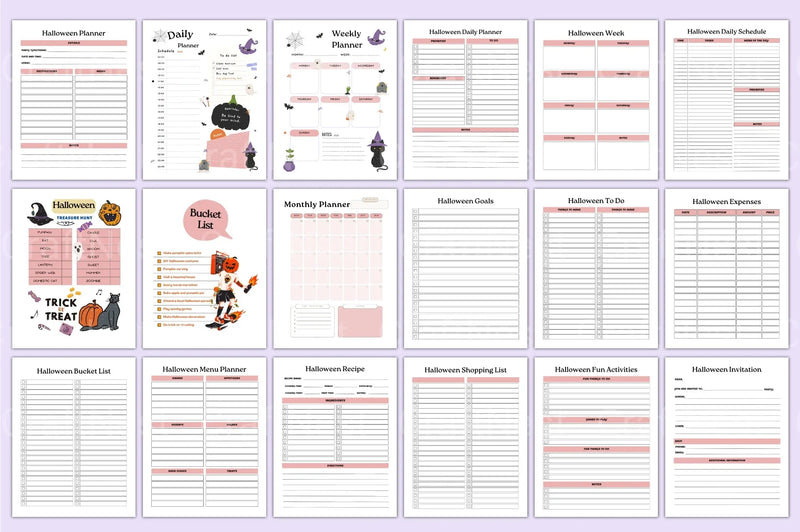 Halloween Planner Canva Template - CraftNest - Digital Crafting and Art