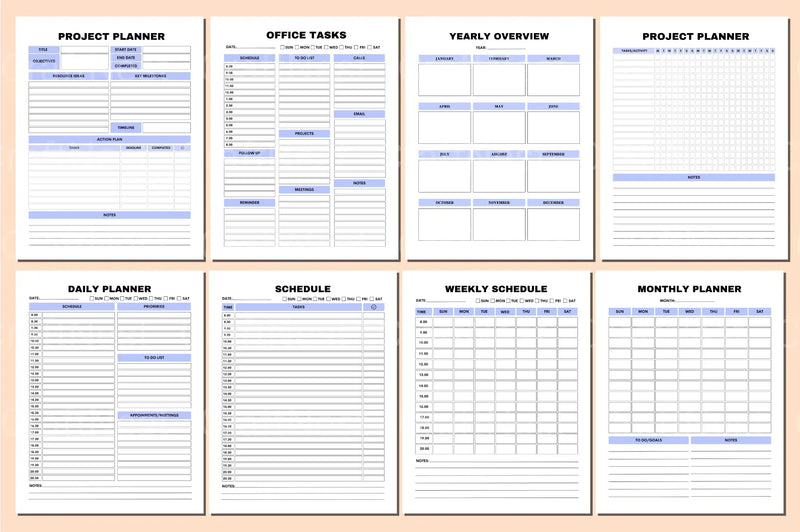 Office Tasks Planner - CraftNest - Digital Crafting and Art