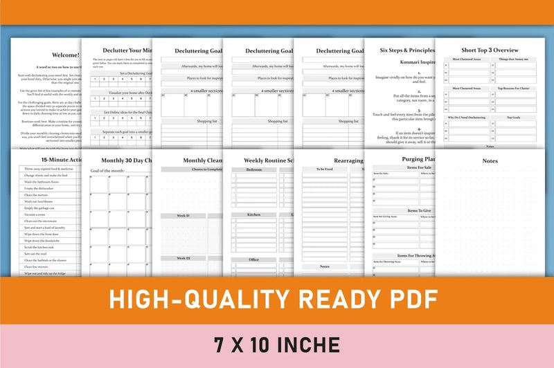 Decluttering Planner Organizer Bundle - CraftNest - Digital Crafting and Art