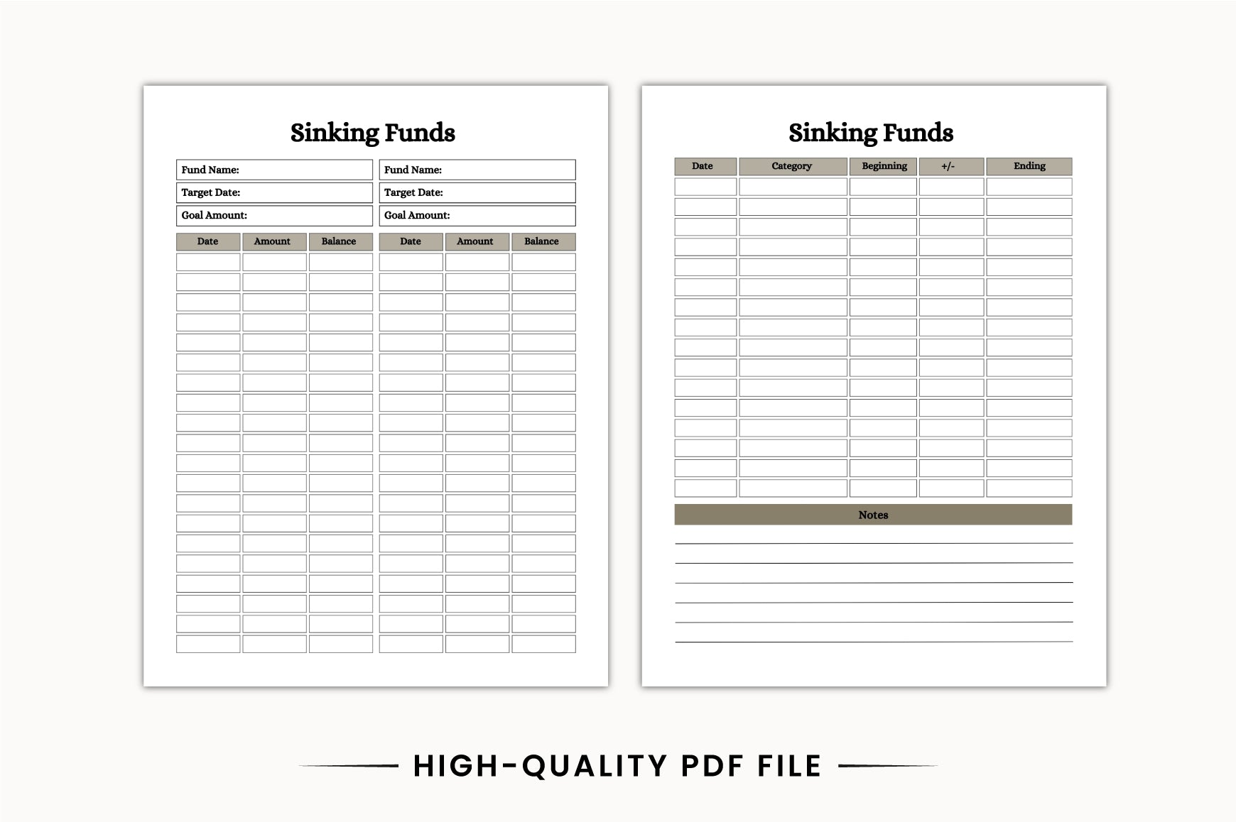 Sinking Fund Savings Planner